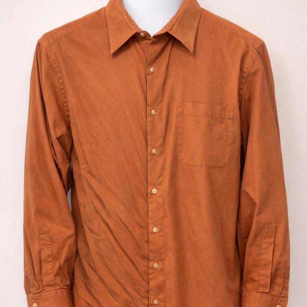 Croft‎ and barrow burnt orange size medium men's button up